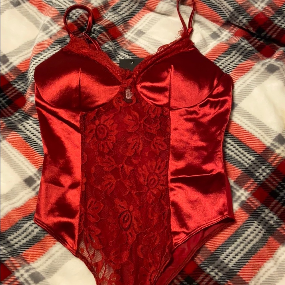 Red bodysuit